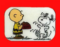Charlie Brown Feeding Snoopy Pin (New But Near Mint)