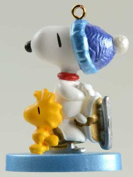 2001 Winter Fun Wiith Snoopy #4 Miniature Christmas Ornament