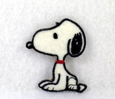 Snoopy Sitting Fuzzy Patch