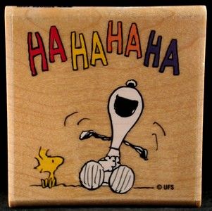 Snoopy Laughing Rubber Stamp - Used But Mint Condition
