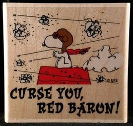 Curse You Red Baron Rubber Stamp
