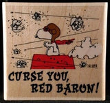 Curse You Red Baron RUBBER STAMP