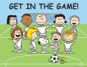 Peanuts Gang Motivational Wall Poster - Get In The Game!