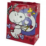 Snoopy and Woodstock Valentine's Day Gift Bag With Glitter Accents - ON SALE!