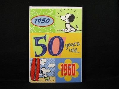 Snoopy 50Th Birthday Card