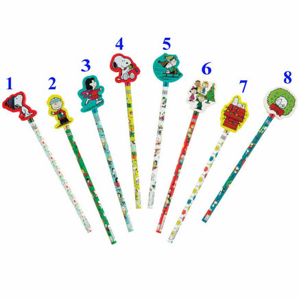 Peanuts Christmas Holiday Pencil With Giant Eraser - snoopn4pnuts.com