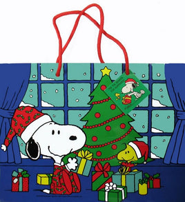 Snoopy And Woodstock Large Vintage Christmas Gift Bag