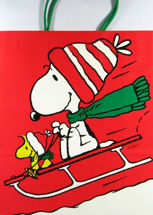 Snoopy And Woodstock Sledding Gift Bag
