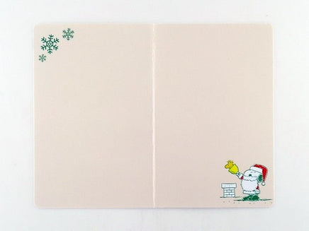 Snoopy Mini Christmas Card With Metallic Accents - snoopn4pnuts.com