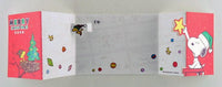 Snoopy Fold - Out Christmas Gift Card With Glossy Glitter Accents - snoopn4pnuts.com