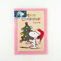 Snoopy Mini Christmas Card With Metallic Accents - snoopn4pnuts.com