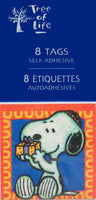 Snoopy Vintage Mini Self-Adhesive Hanukkah Gift Tags