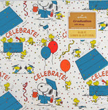 Snoopy and Woodstock Vintage Graduation Gift Wrap Roll