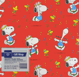 Snoopy Aerobics Vintage Gift Wrap - snoopn4pnuts.com