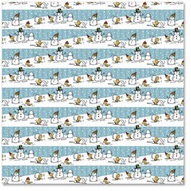 Woodstock Snowman Gift Wrap Super Mega Roll - 60 Sq. Ft.! - snoopn4pnuts.com