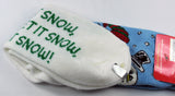Snoopy's Snowman Crew-Length Socks With Glitter Accents