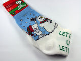 Snoopy's Snowman Crew-Length Socks With Glitter Accents