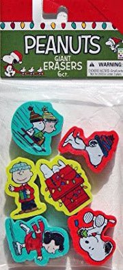 Peanuts Thick Christmas Holiday Eraser Set - snoopn4pnuts.com