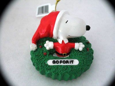 Snoopy Go For It Ornament