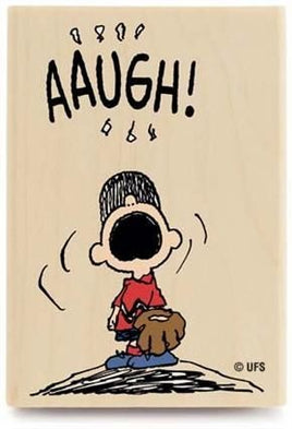"Aaugh!" Rubber Stamp