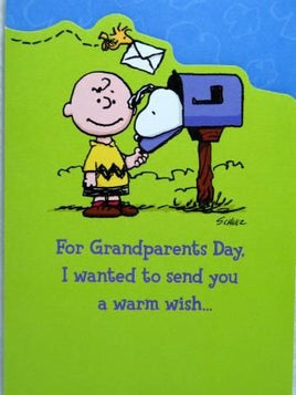 Grandparents Day Card - Charlie Brown And Snoopy