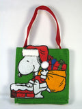 Snoopy Felt Holiday Treat Bag - Green
