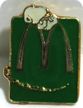 Mcdonald's Arch Lapel Pin - Snoopy (Green)