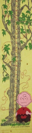 Peanuts Vintage Felt Growth Banner - 5 Feet High! - snoopn4pnuts.com