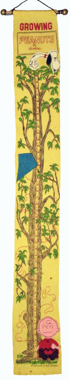 Peanuts Vintage Felt Growth Banner - 5 Feet High! - snoopn4pnuts.com
