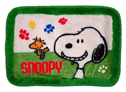 Snoopy and Woodstock Plush Rug - Green - snoopn4pnuts.com