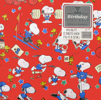 Snoopy Olympics Vintage Gift Wrap