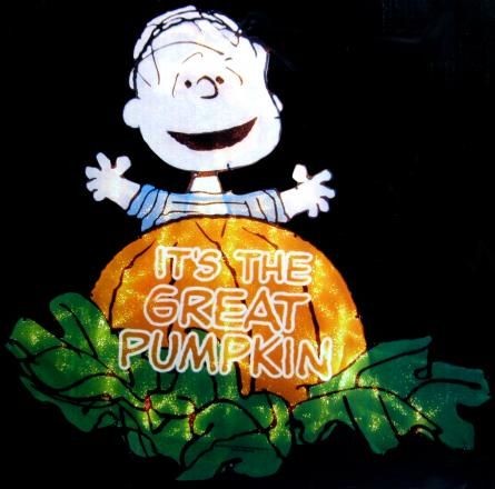 Linus Great Pumpkin Halloween Indoor/Outdoor Lighted Window Decor (Used / Works Well - Skin Tone Darker)