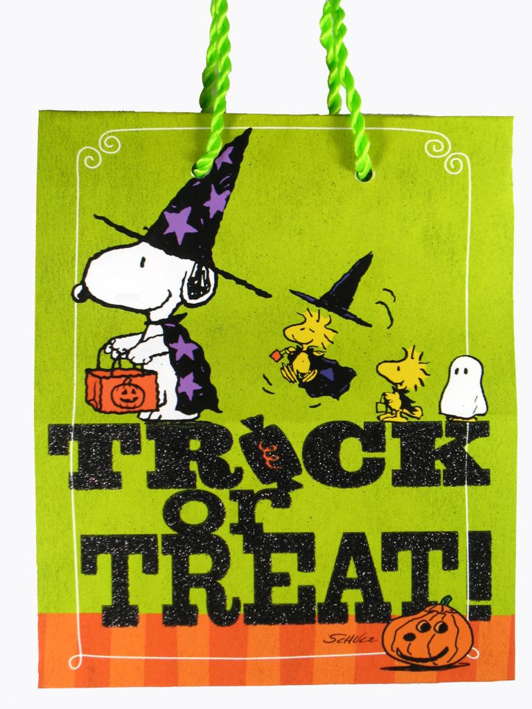 Snoopy Halloween Gift Bag With Glitter Accents