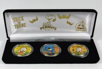 Peanuts Halloween JFK Kennedy Half Dollar U.S. 3 - Coin Set - Licensed ON SALE! - snoopn4pnuts.com