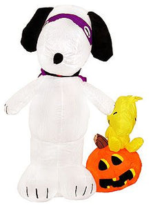 Snoopy and Woodstock Lighted Halloween Inflatable - Over 6 Feet Tall!