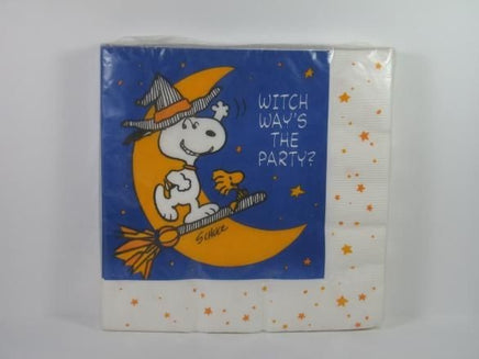 Snoopy On Broom Halloween Dinner Napkins - On Sale!