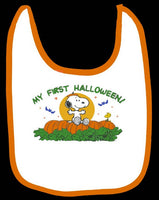 Snoopy Halloween Baby Bib - My First Halloween
