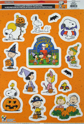 Peanuts Gang Halloween Reusable Static PVC Window Clings - snoopn4pnuts.com