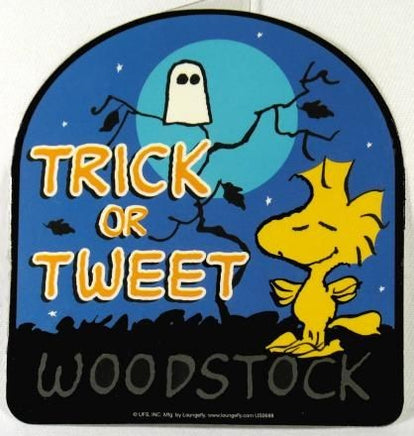 Woodstock Indoor/Outdoor Vinyl Halloween Sticker - Trick Or Tweet