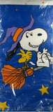 Snoopy on Broom Halloween Table Cover (Purple Background)