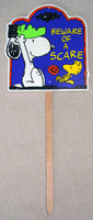 Snoopy Halloween Yard Sign / Wall Decor - Beware Of Scare