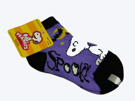 Kids Snoopy Halloween No Show Socks (Size 5 1/2-6 1/2)