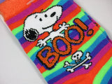 Kids Snoopy Halloween Socks With Glitter Accents (Size 7 1/2 - 3 1/2)