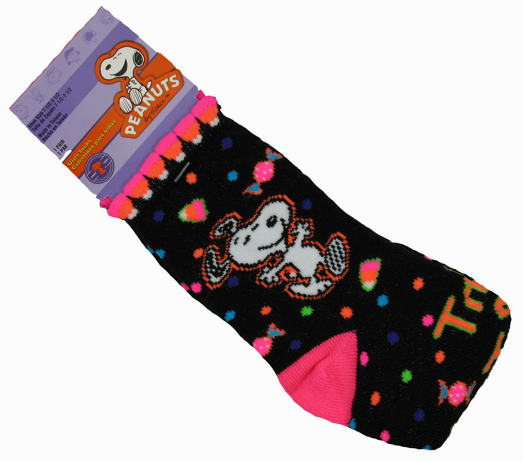 Kids Snoopy Halloween Socks (Size 7 1/2 - 3 1/2)