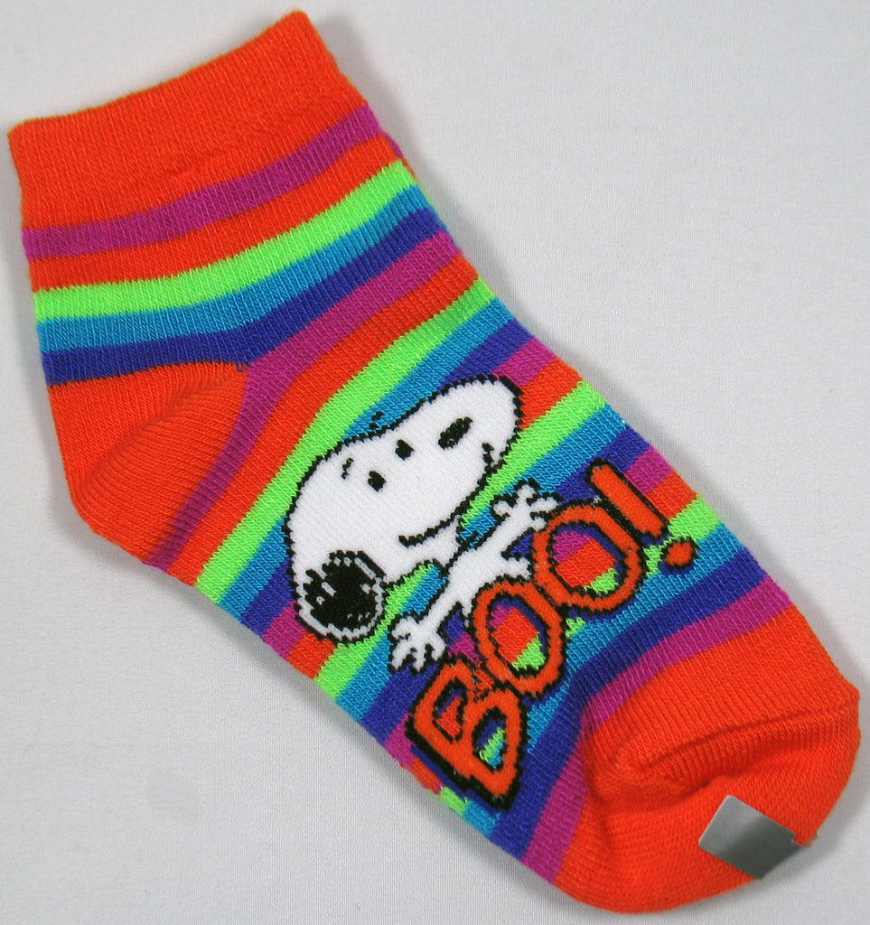 Kids Snoopy Halloween Low Cut Socks (Size 7 1/2 - 3 1/2)