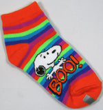 Kids Snoopy Halloween Low Cut Socks (Size 7 1/2 - 3 1/2)
