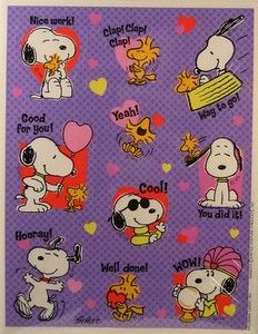 Snoopy And Woodstock Rewards Stickers