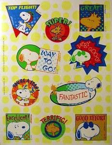Snoopy And Woodstock Rewards Stickers