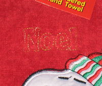 Snoopy Santa Embroidered Hand Towel - Noel - snoopn4pnuts.com