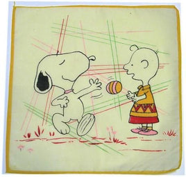 Charlie Brown And Snoopy Handkerchief